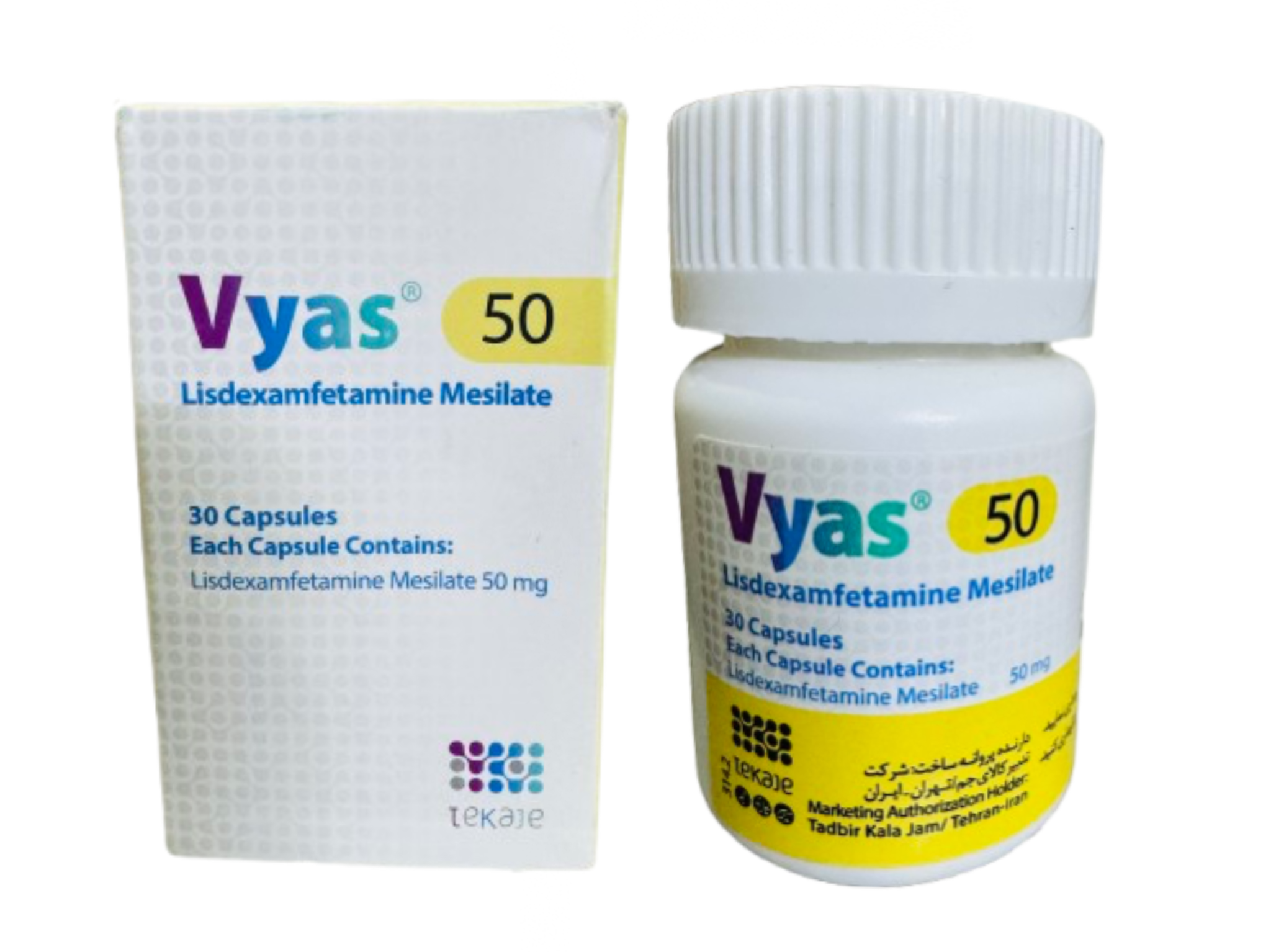 Vyas 30mg (Lisdexamfetamine Mesilate) Vyas 50mg (Lisdexamfetamine Mesilate)