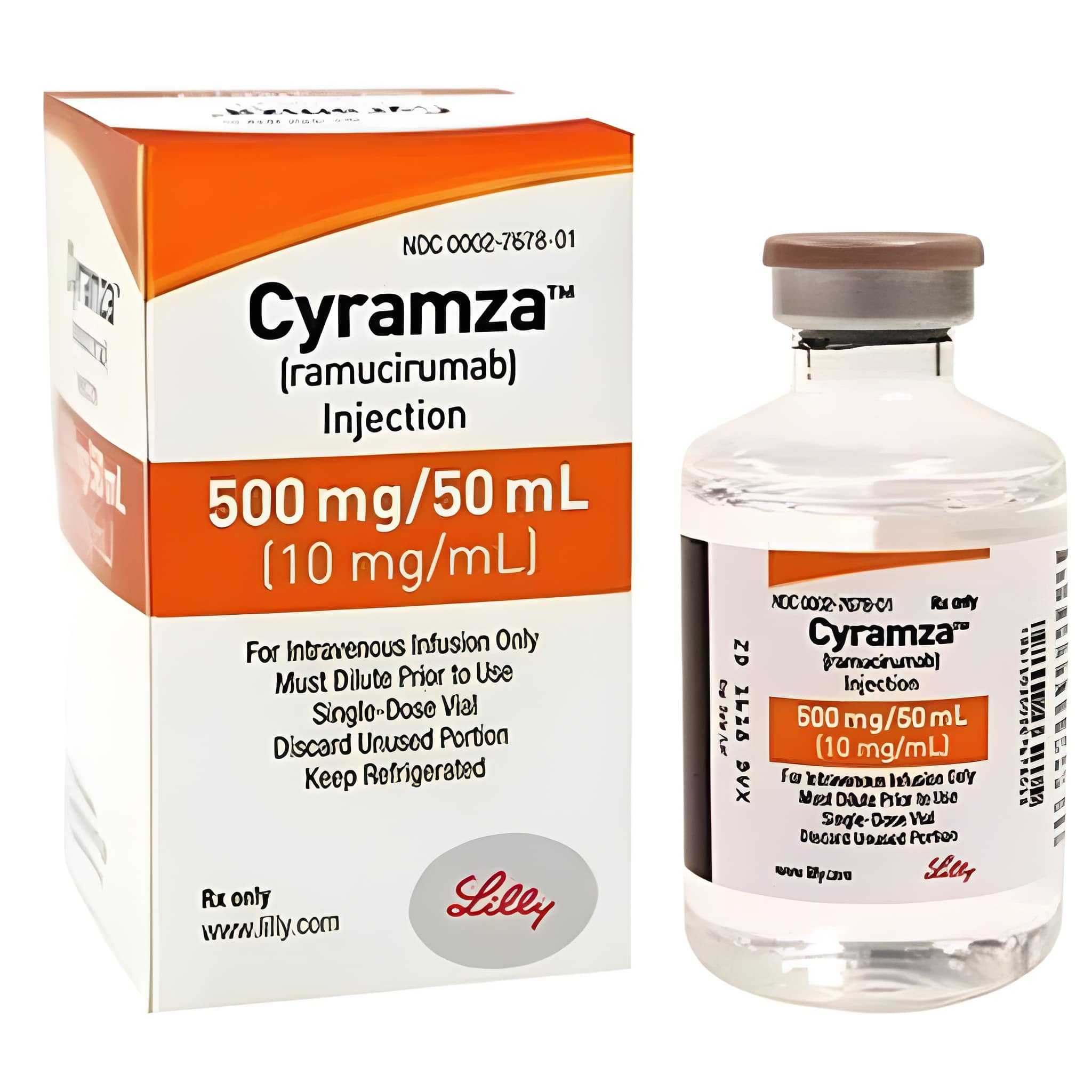 Cyramza 500mg/50ml Injection (Ramucirumab) – Anti-Cancer Medicine Cyramza 500mg 50ml injection ramucirumab targeted cancer therapy vial